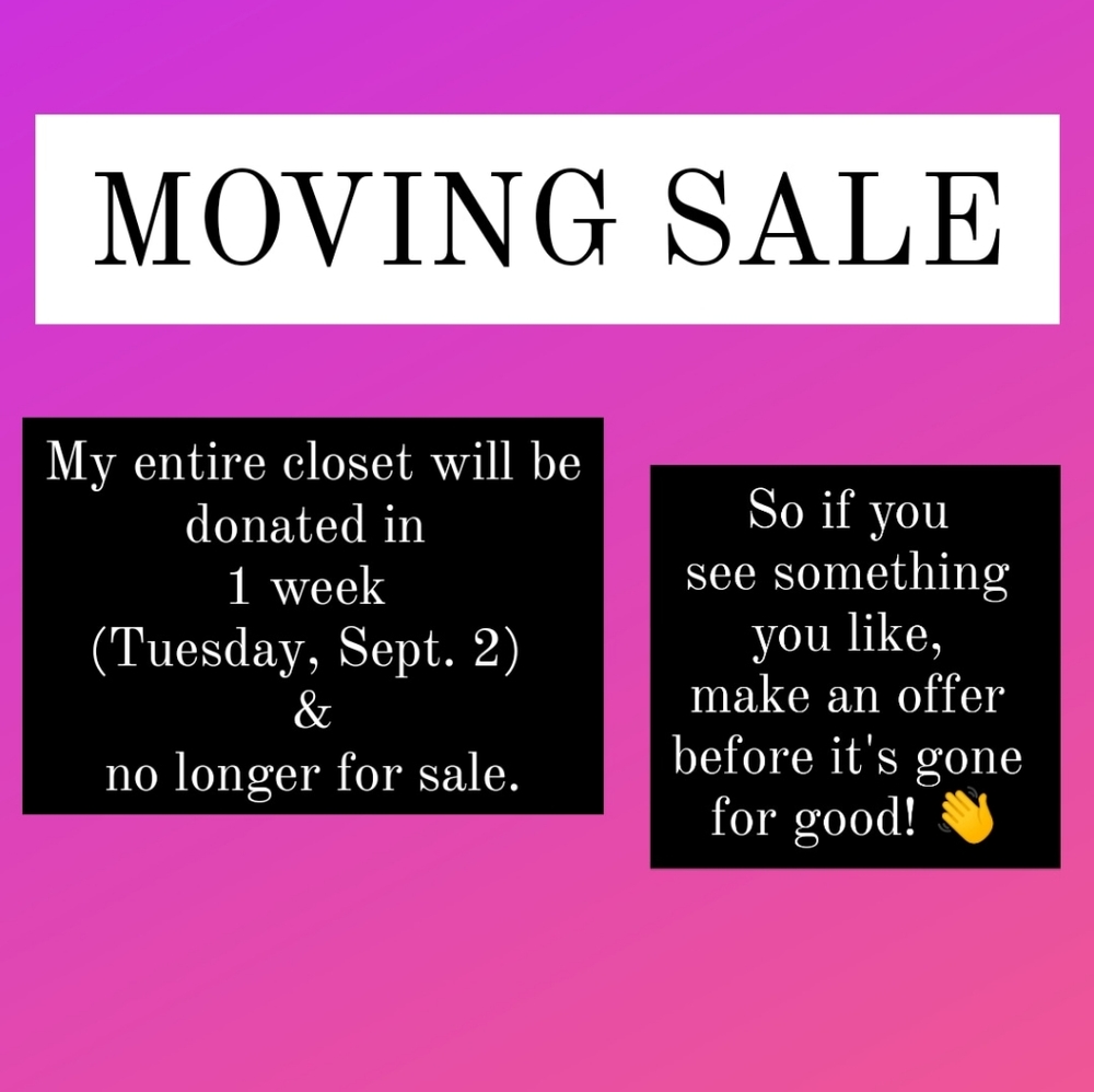 Moving Sale!